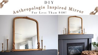 Anthropologie inspired mirror DIY for less than 40  Anthropologie dupe  DIY home decor [upl. by Ttemme997]