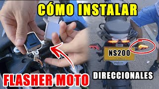 Cómo Instalar Flasher o Rele para Direccionales Led en Moto Pulsar NS200  Solucion al Hyperlash [upl. by Heim614]