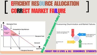 Government Policies to Achieve Efficient Resource Allocation and Correct Market Failure [upl. by Namruht825]