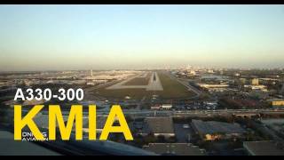 AMAZING Pilots View Landing A333 Miami International KMIA [upl. by Alyt583]