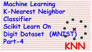 Machine Learning K Nearest Neighbour Classifier ScikitLearn on Digit MNIST Dataset Part 4 [upl. by Corena491]