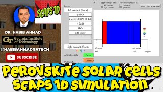 SCAPS 1D Simulation of Perovskite Solar Cells  A Comprehensive Stepbystep Tutorial 🌞🔬 [upl. by Song702]