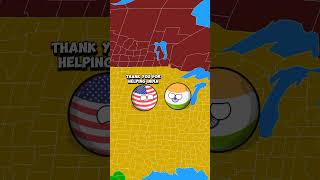 UK🇬🇧 came to colonize USA🇺🇲 in nutshell animation countryballs nutshell shorts [upl. by Mines223]