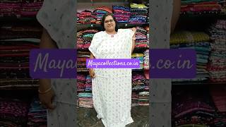 3XL Zip Model Nighties  pure Cotton Nighties💫 mayacollections cottonclothing trustedseller [upl. by Adahs]