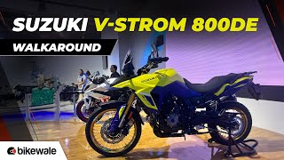 Suzuki VStrom 800DE Walkaround amp First Impressions  Bharat Mobility Expo 2024  Bikewale [upl. by Ruthe]