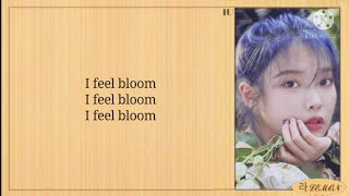 IU  Blueming Easy Lyrics [upl. by Aiuqes947]