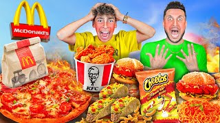 Eating the SPICIEST FOOD From Every Fast Food Restaurant [upl. by Lenzi]