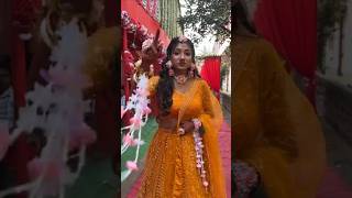 রাখীদির গায়েহলুদের সাজ😘viralvideo love weeding bengalibride couple 1million reels subscribe [upl. by Ahsienom735]