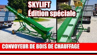 Convoyeur pour le bois connecté au tracteur  Skylift special version  Rosselli Snc [upl. by Virg]