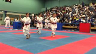 Team Kata  Central England Karate Championships 2015  Heian Godan [upl. by Lleynad]