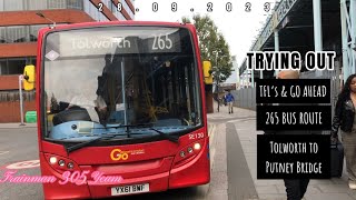 Trying out TFL’s 265 bus route [upl. by Laforge]