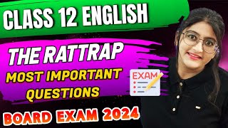 The Rattrap Class 12 important questions  Class 12 English  Board Exam 2024 [upl. by Amitie]