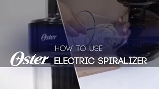 Oster® Electric Spiralizer  How to Use [upl. by Atnwahsal179]