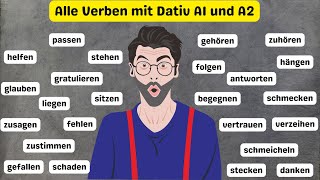 Die 25 wichtigsten DativVerben A1A2 mit BeispielenMost common dative verbs in German with examples [upl. by Peti]