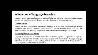 what is sociolinguistics  Functions of Language in Society [upl. by Olav921]