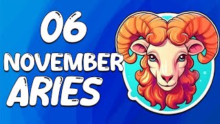 Daily Horoscope  ARIES ♈ November 06 2024 ♈ horoscope for today [upl. by Oitaroh]