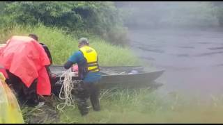 Fishing in Suriname Coesewijne river boat ramp [upl. by Cummine147]