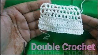 Double crochet stitchkushi katar kaj for beginners [upl. by Annoynek]