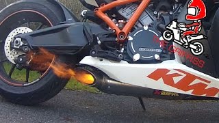 KTM RC8R Akrapovic Titanium System Flames [upl. by Melodee843]