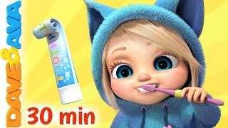 🤩Brush Your Teeth  Dave and Ava Nursery Rhymes  Five Little Ducks and More Kids Songs 🤩 [upl. by Akkinahs]