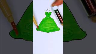 Green princess👸💚✨Glitter art Dress glitter glitterart princess christmas color fashion [upl. by Nueormahc]