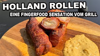 Holländer Rollen vom Grill eine Fingerfood Sensation  The BBQ BEAR [upl. by Imaon]