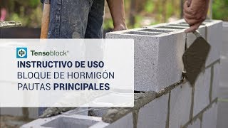 Tensoblock Instructivo general de construcción con bloques de hormigón [upl. by Evey]