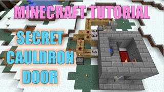 MINECRAFT TUTORIAL  Secret Cauldron Door [upl. by Dlared319]