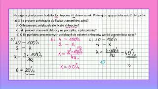 PROCENTY od podstaw zadania tekstowe z procentami klasa 6 i 7 zadanie 6 [upl. by Moina]