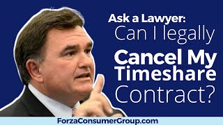 Can I Legally Cancel My Timeshare Contract  By Attorney Michael Molfetta and Forza Consumer Group [upl. by Omarr]