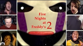 Gamers React to their FIRST EVER Jumpscare  Five Nights at Freddys 2 [upl. by Anoid236]