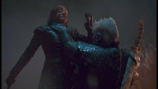 Arya Stark Kills the Night King Game of Thrones Season 8 Episode 3 [upl. by Sioled]