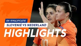 Highlights Slovenië  OranjeLeeuwinnen 4102019 EKkwalificatie [upl. by Eneleahs]