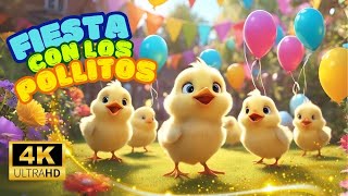 FIESTA con los POLLITOS  canciones infantiles arkoiris [upl. by Anialad]