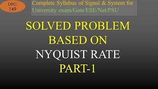 Solved Problem Based on Nyquist Rate amp Nyquist Interval Part 1 S amp S  R K Classes Hindi Lec149 [upl. by Ahgiel]