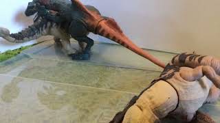 Concavenator Vs Metriacanthosaurus Vs Ankylosaurus Dino stop motion [upl. by Eralcyram390]