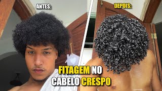 COMO FAZER FITAGEM NO CABELO CRESPO  CACHEADO passo a passo [upl. by Hausner]