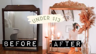 13 DIY THRIFT FLIP ANTIQUE GOLD MIRRORAnthropologie Mirror Dupe Budget Friendly Aging Techniques [upl. by Lokkin214]