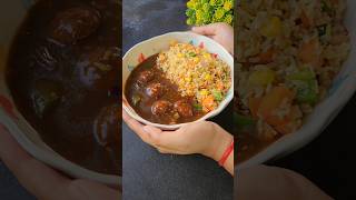 Manchurian Fried rice viralvideo recipe food streetfood cookingvlog short chines [upl. by Arinaj]