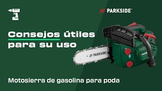 Explicación de la motosierra para poda a gasolina de PARKSIDE  Tool Talk [upl. by Seuqram]