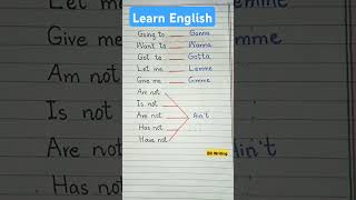 Casual Spoken Contractions in English  Common English Acronyms english shorts [upl. by Adnamma]