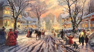 28 Popular Traditional Christmas Carols Christmas songs with Festive Art by THOMAS KINKADE [upl. by Cirnek640]