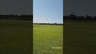 Fokker DR1 triplane takeoff and landing Small model flying on 3s Lipo [upl. by Adnorat]