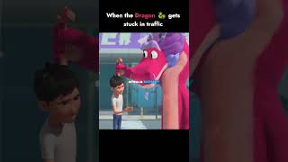 When the Dragon 🐉 gets stuck in traffic shorts viral wishdragon netflix [upl. by Anileuqcaj897]