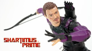 Marvel Legends Hawkeye Disney Infinity Ultron BAF Wave Hasbro Action Figure Review [upl. by Parry]