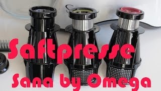 Saftpresse  Sana by Omega  Slow Juicer  EUJUICERSCOM [upl. by Backler279]