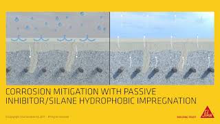 Concrete Drying Effect with Hydrophobic Silane Impregnation [upl. by Aerona]