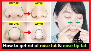 4 Best exercises Get rid of nose fat nose tip fat bulbous nose tip slim down fat nose naturally [upl. by Wardle]