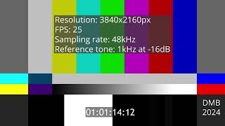 2160p25 48kHz  1kHz 16dB [upl. by Threlkeld737]