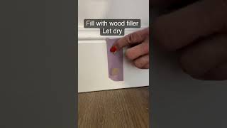 Wood Filler Hack with Painters Tape [upl. by Airdnassac]